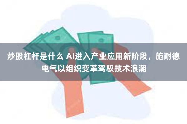 炒股杠杆是什么 AI进入产业应用新阶段，施耐德电气以组织变革驾驭技术浪潮